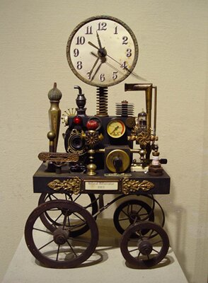 "Clock on Wheels" - Unique Timepieces by Roger Wood