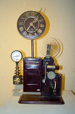 "Projector Clock" - Original Clocks and Timepieces by Roger Wood