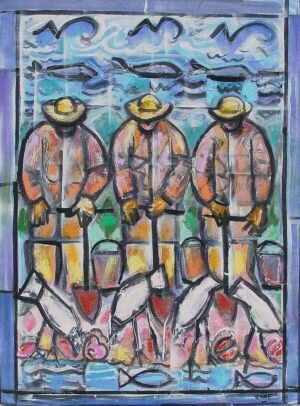 Bill-Rane-JBR17-Fisherman-with-Sandpipers