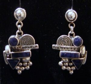 Victor-Yurivilca-VY45-Earrings-lapis-sterling-silver